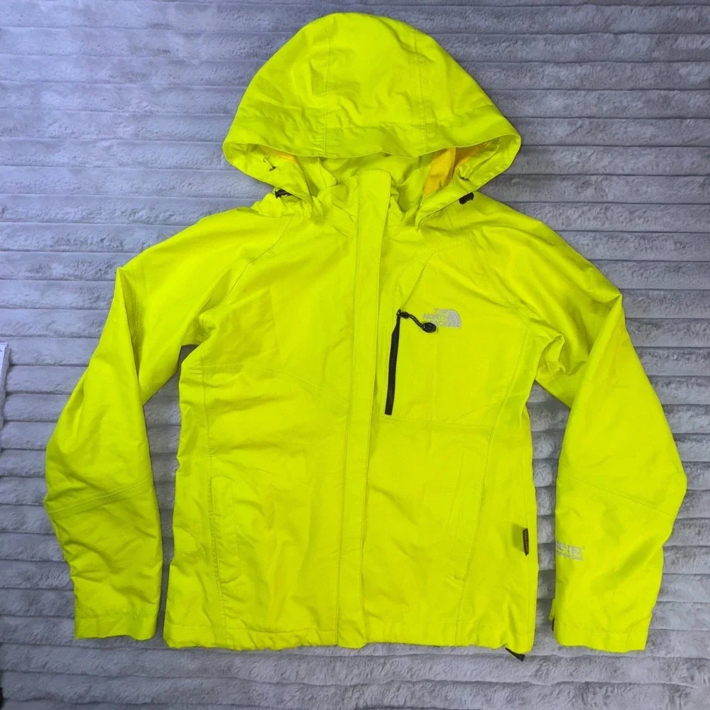 The North Face Jacket Mens XS Gore-Tex Performance Shell Neon Yellow‎ Rain Coat